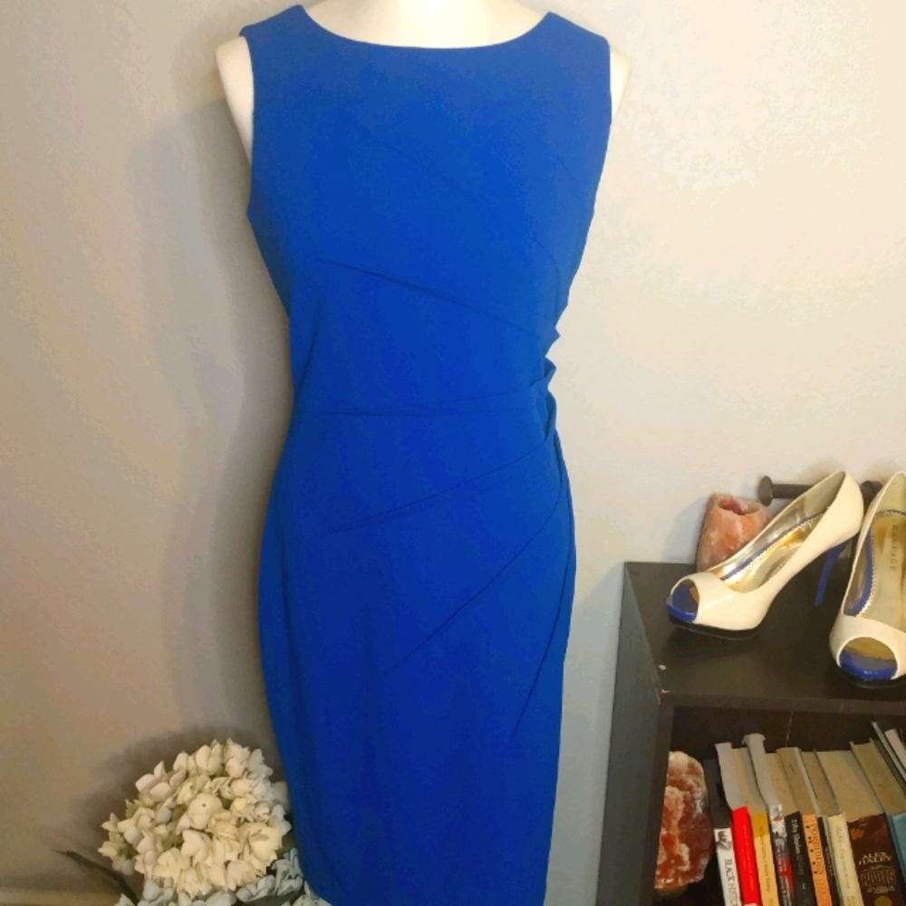 Calvin Klein blue sleeveless dress sz 4